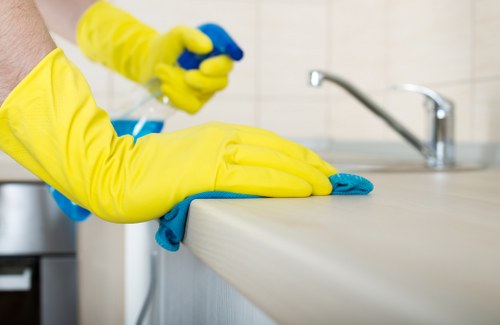 Local cleaning team working in a residential property in N16