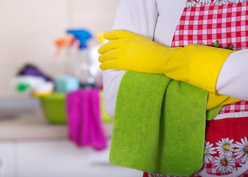 Local cleaners preparing a move-out clean in a Stoke Newington home