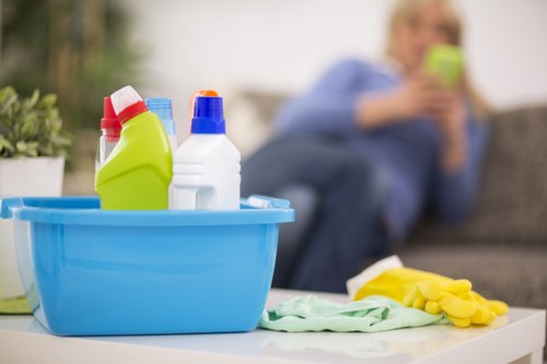 Professional carpet cleaning treatment removing stains