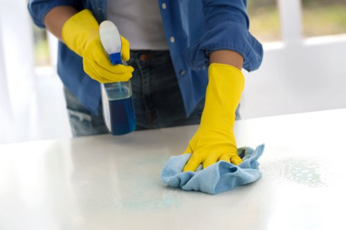 Local cleaners preparing a flat in N16 for new occupants
